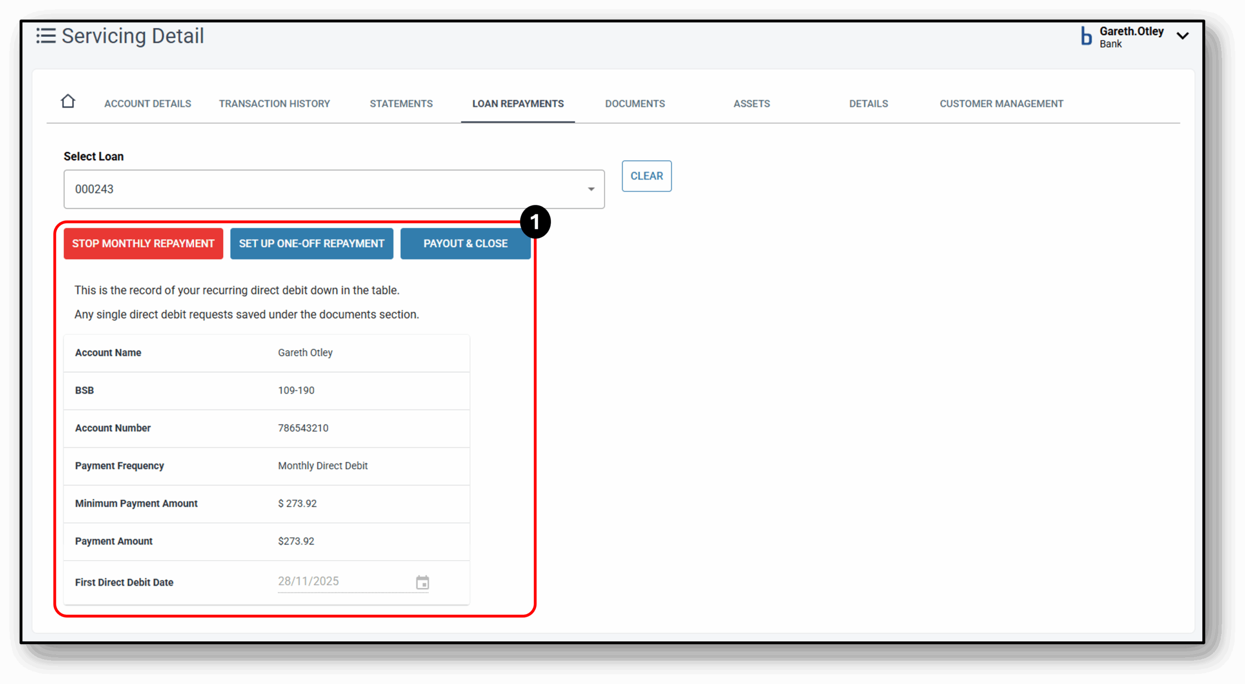 Image of the applicants tab