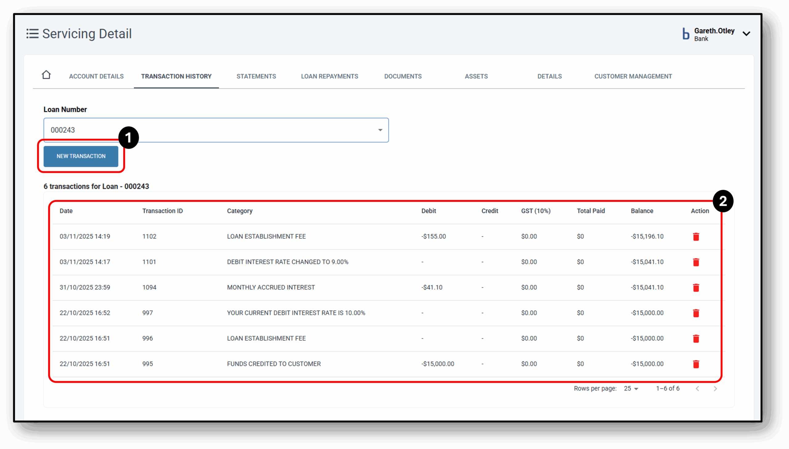Image of the applicants tab