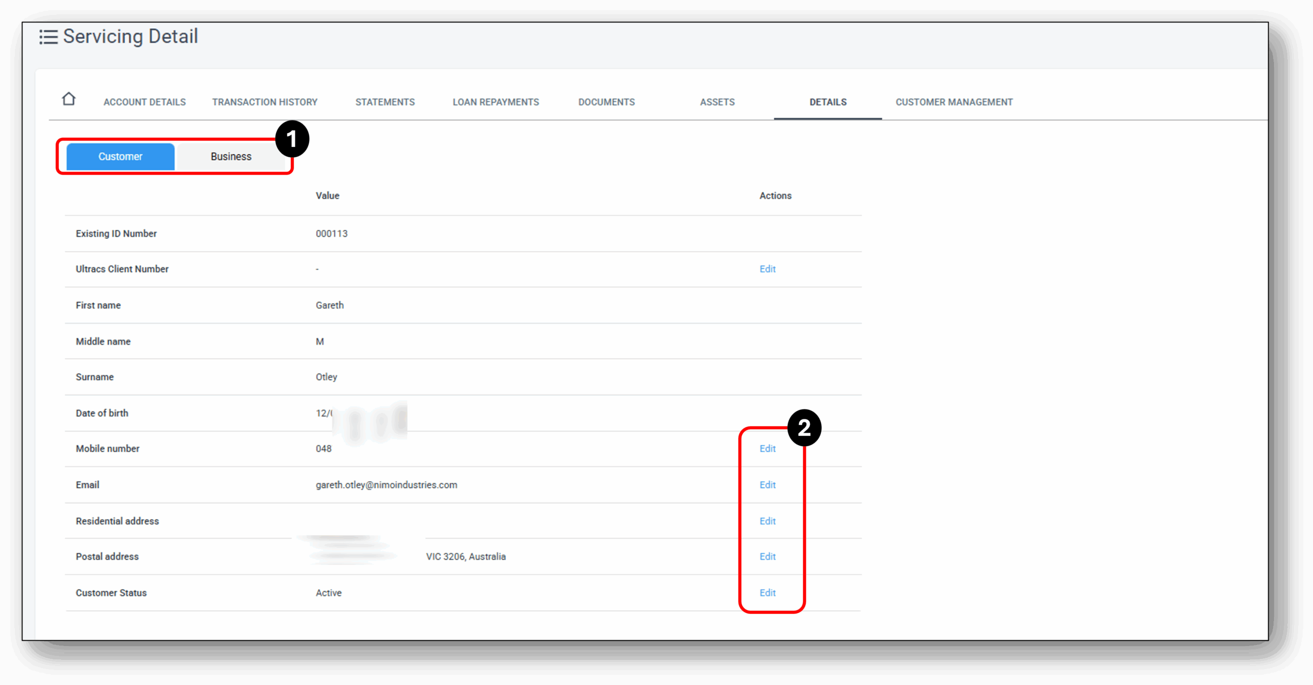 Image of the applicants tab