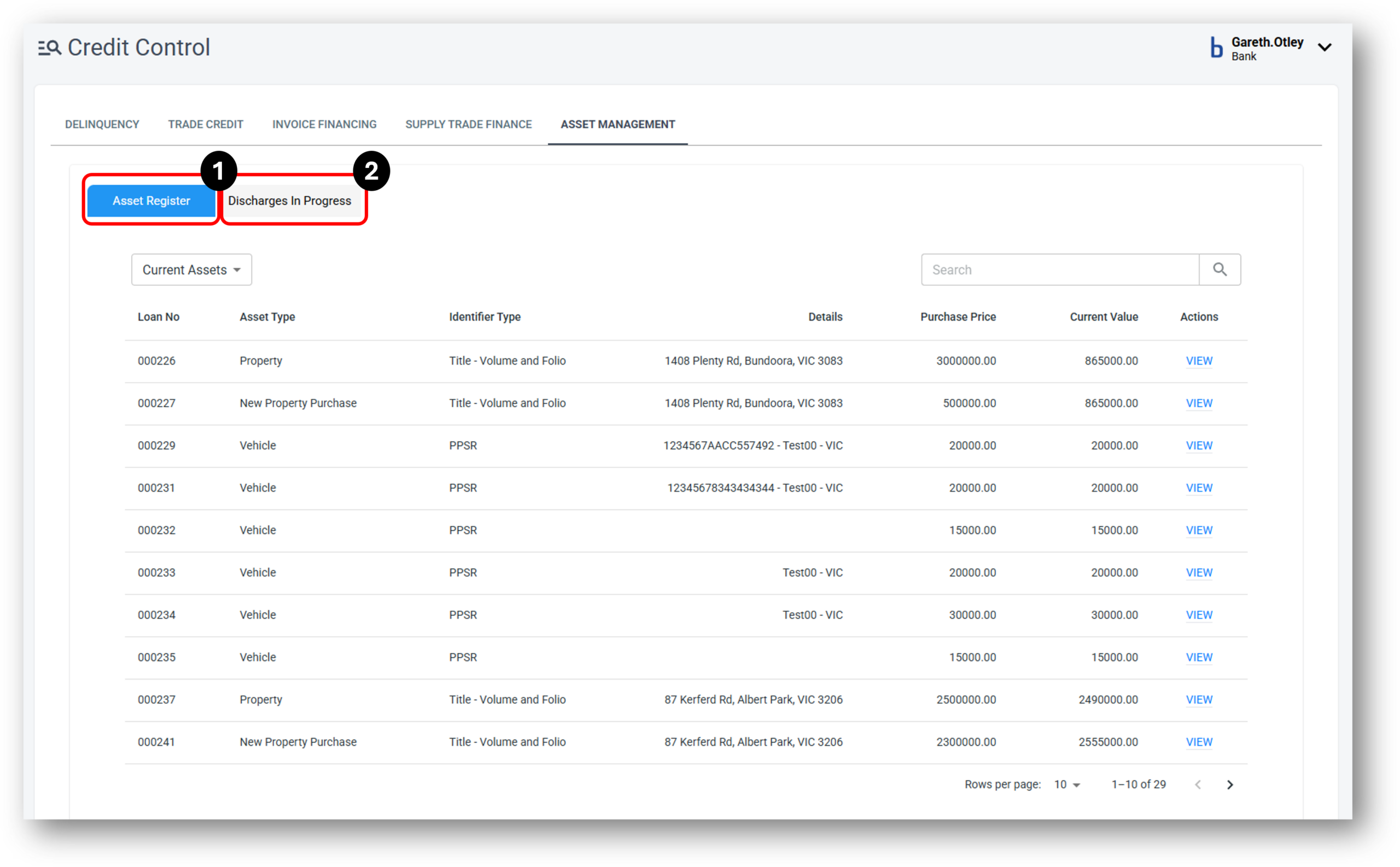 Image of the applicants tab