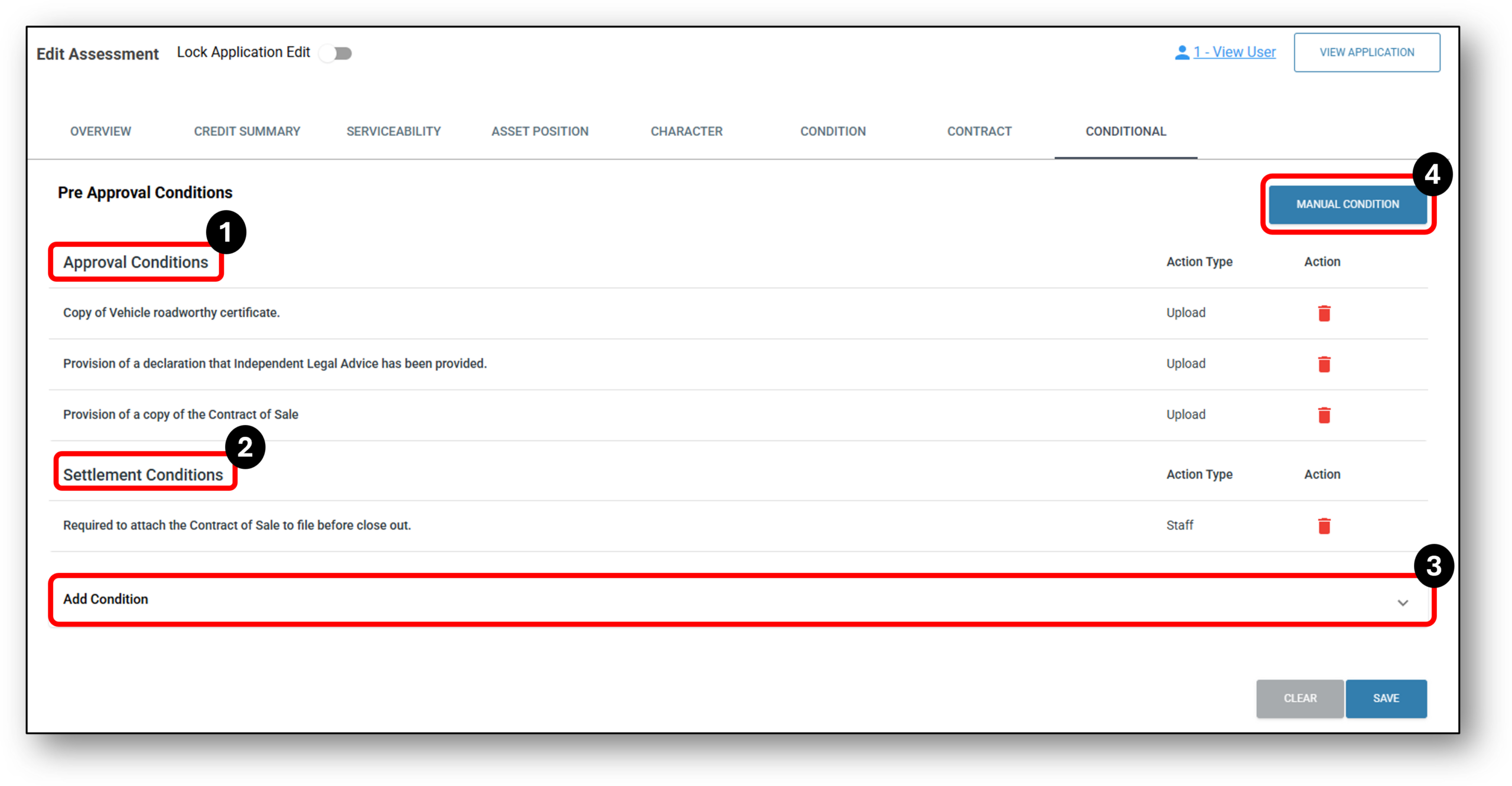 Image of the applicants tab