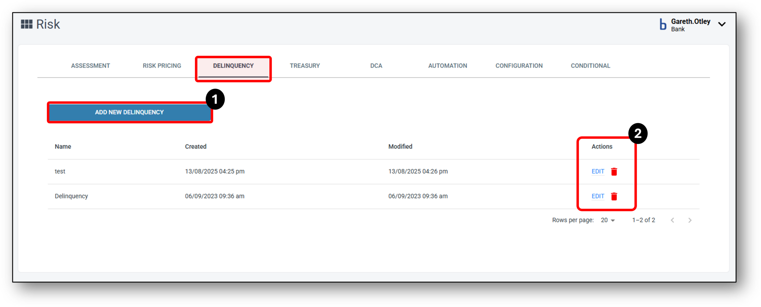 Image of the applicants tab