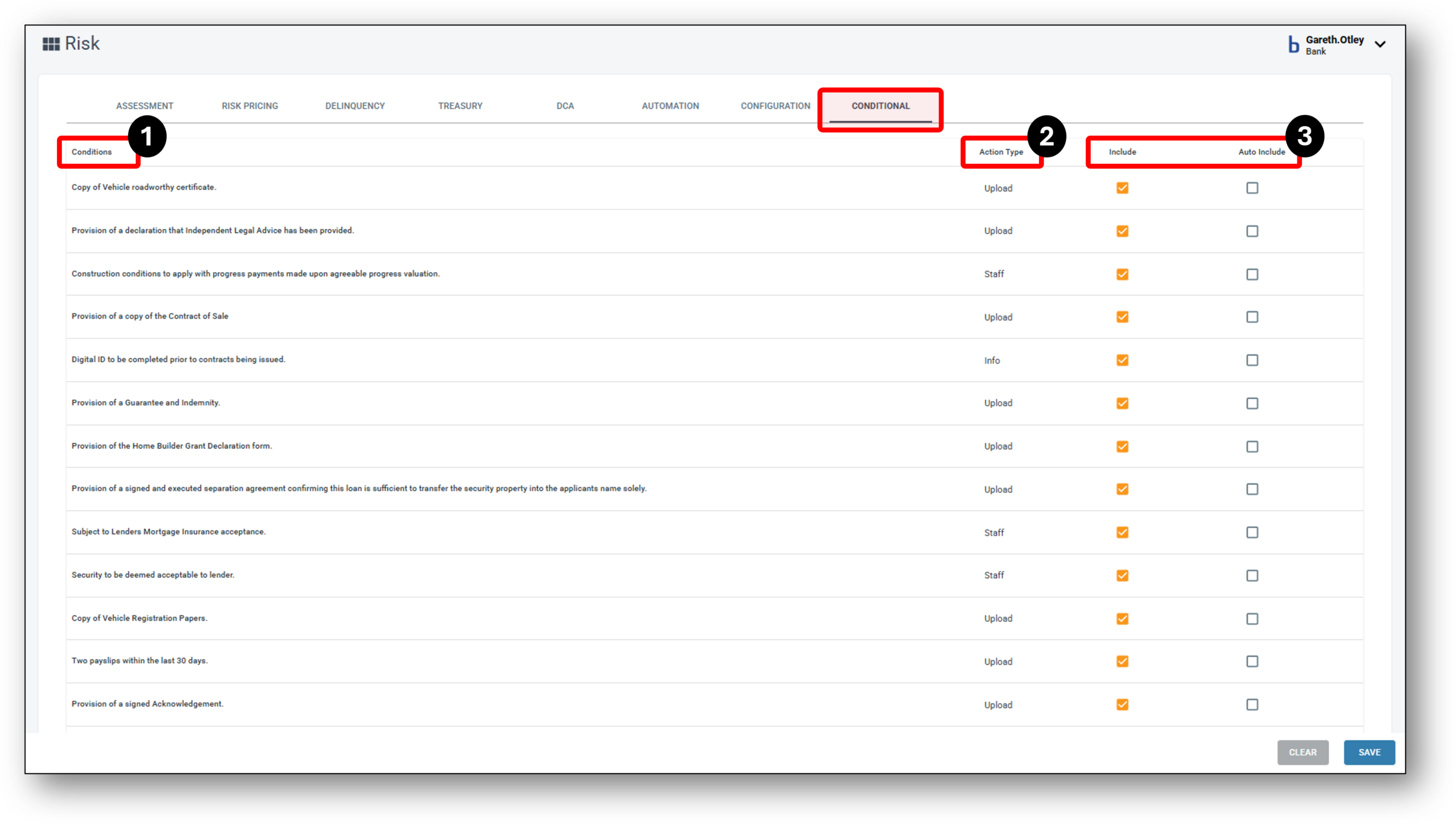 Image of the applicants tab