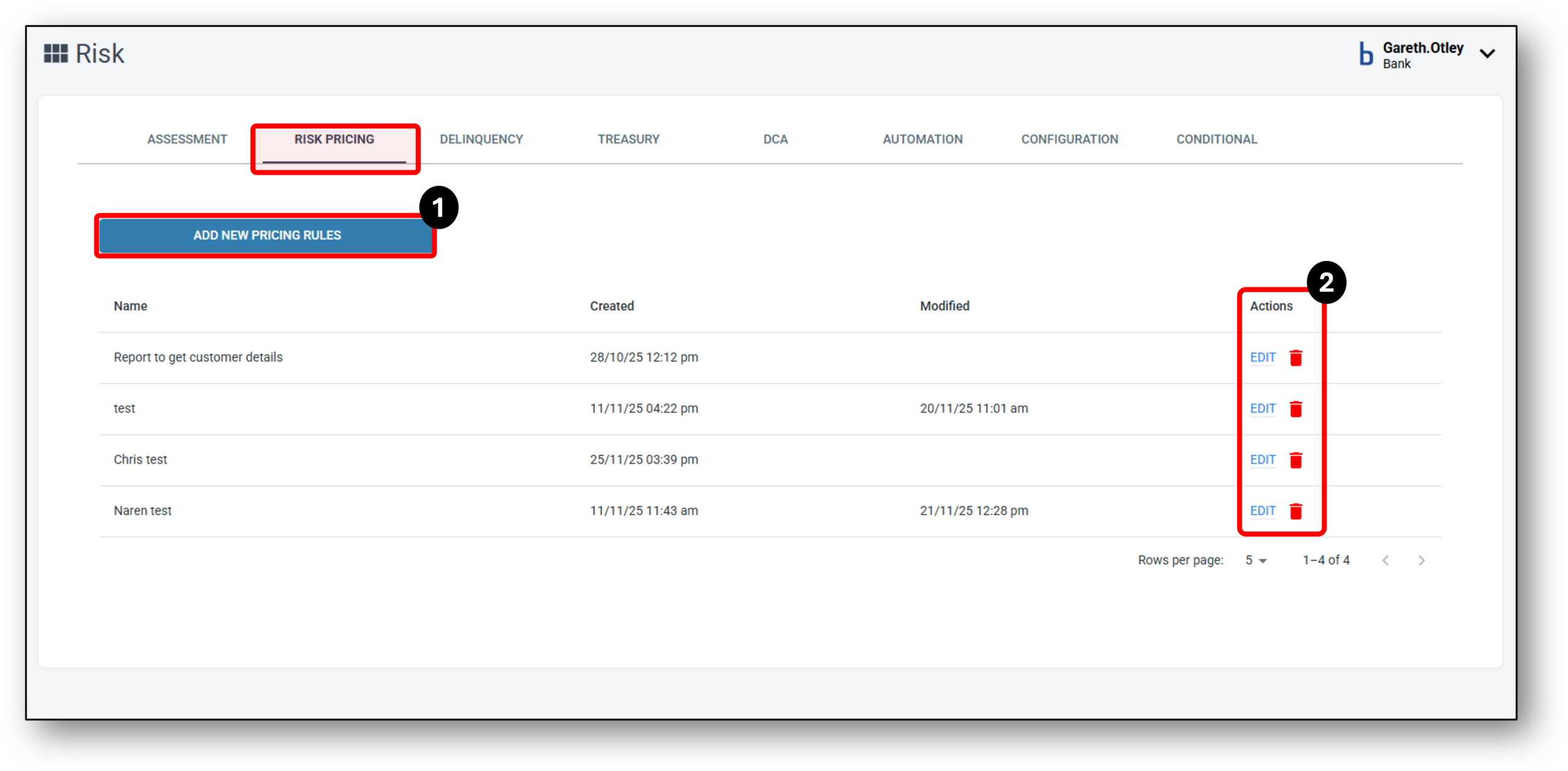 Image of the applicants tab