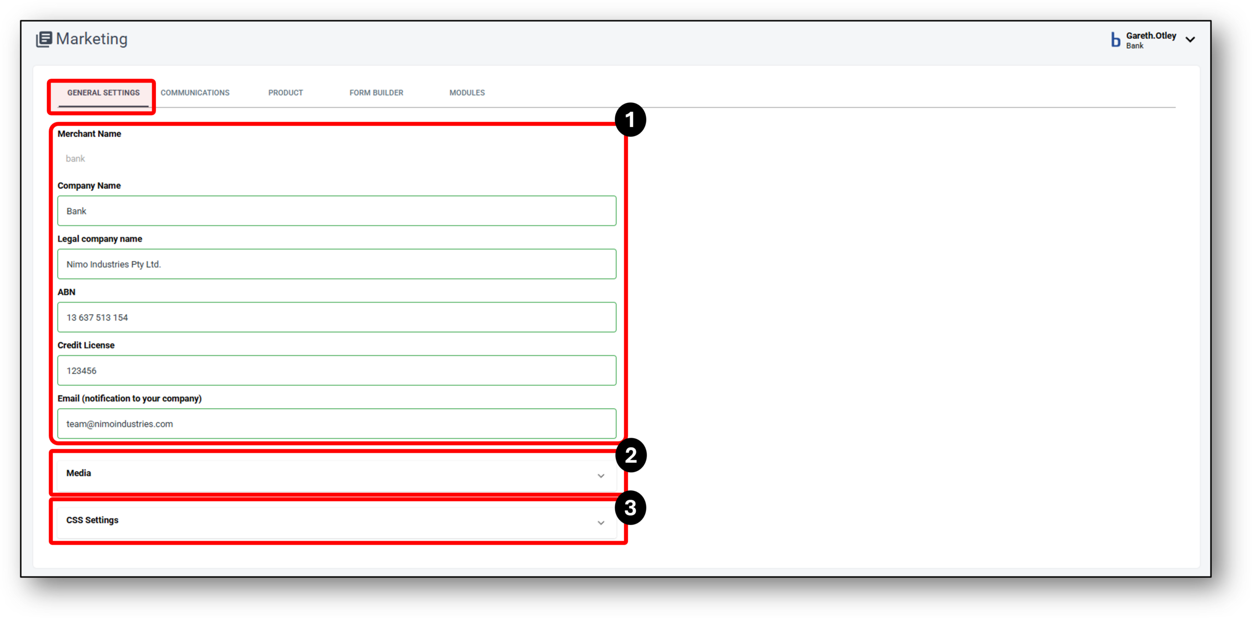 Image of the applicants tab