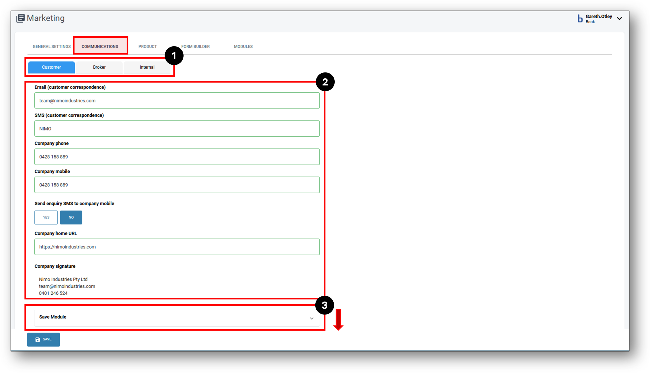 Image of the applicants tab